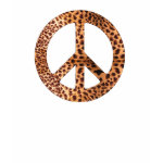 Womens Cheetah Peace Sign T-Shirt - Customized shirt