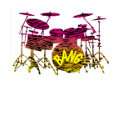 Womens Dark Rainbow Tiger Drum T-Shirt by calroofer Womens Dark Rainbow Tiger Drum T-Shirt