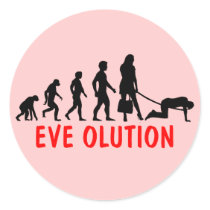 Women's evolution round stickers