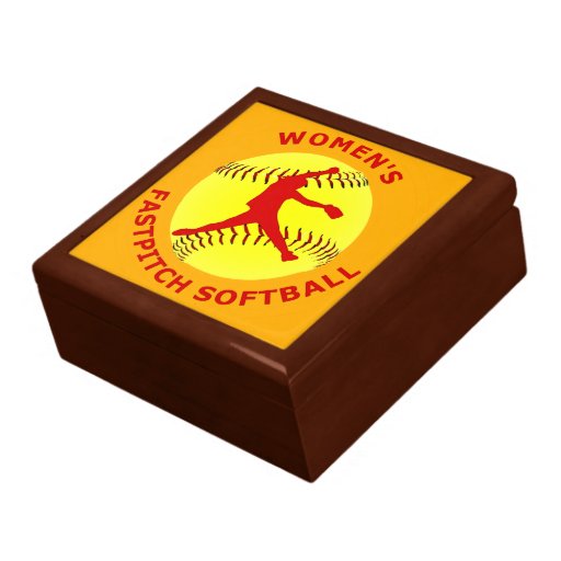 Women's Fastpitch Softball Keepsake Jewelry Box Zazzle
