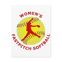 Women's Fastpitch Softball Post Card