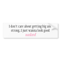 Women's Fitness Bumper Sticker bumper stickers