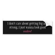 Women's Fitness Bumper Sticker - Black bumper stickers