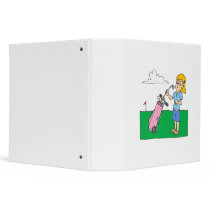 Womens Golf Vinyl Binder