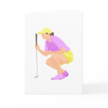 Womens Golf Greeting Cards