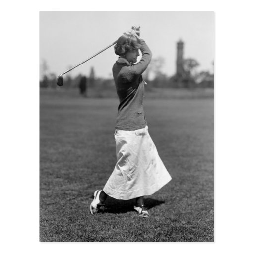 Women's Golf Fashion, 1910s Post Card