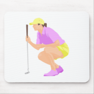 Womens Golf Mouse Pads