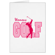 Women's Golf Pink Greeting Cards