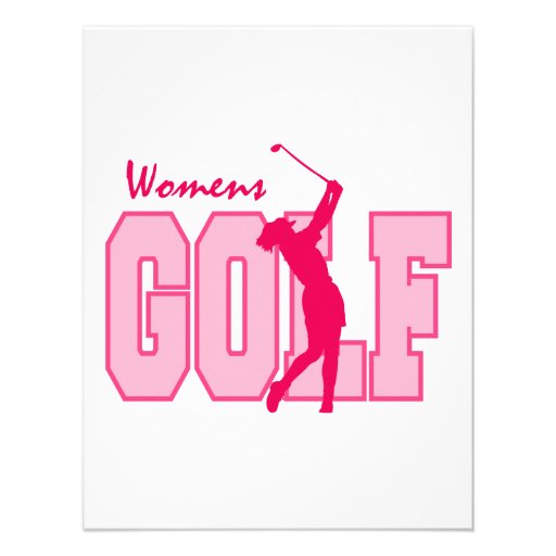 Women's Golf Pink Custom Invitations