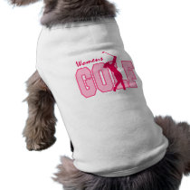 Women's Golf Pink Doggie Tshirt