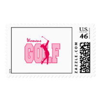 Women's Golf Pink Postage Stamps