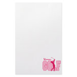 Women's Golf Pink Customized Stationery