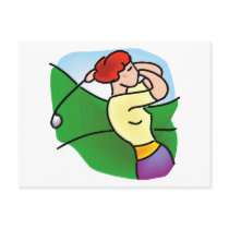Womens Golf postcards