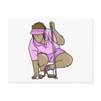 Womens Golf postcards