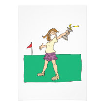 Womens Golf Trophy Custom Announcement
