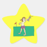 Womens Golf Trophy Sticker