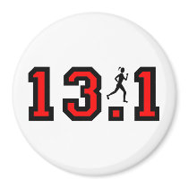 Womens half marathon fridge magnet