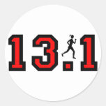 Womens half marathon round stickers