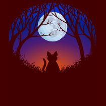 Women's Halloween Shirt Black Cat Shirt Tee