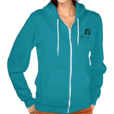 Women&#39;s Hoodie with illustration of dog