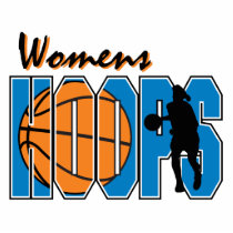 womens hoops basketball design acrylic cut out