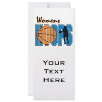 womens hoops basketball design rack card template