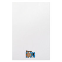 womens hoops basketball design personalized stationery