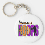 womens hoops purple basketball design keychains