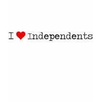 Women's I Heart Independents t-shirts