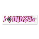 Womens I Heart Love Dubstep womens bumper stickers