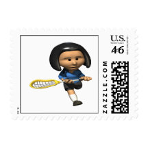 Womens Lacrosse Postage Stamp