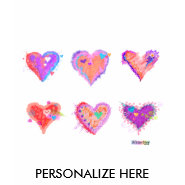 Women's Lt. Tees - Pop Art Crazy Hearts 2 shirt