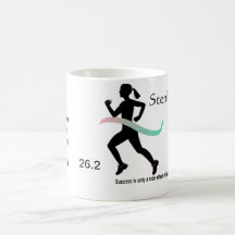Women's Marathon Pink and Teal Ribbon Mug