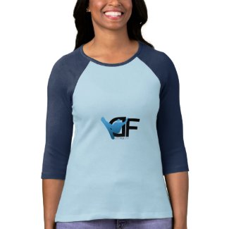 Women's Navy Blue Long-Sleeve DF Logo Blue Tee Shirts