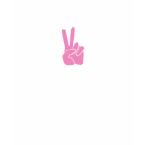 Women's Pink Peace Fingers T-Shirt