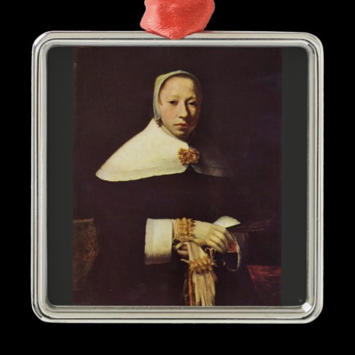 Women's portrait by Johannes Vermeer Christmas Tree Ornaments