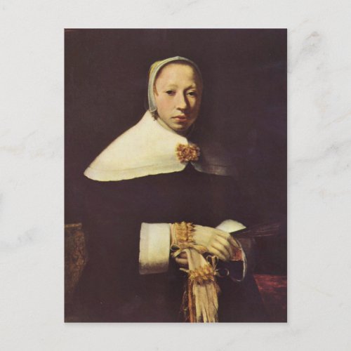 Women's portrait by Johannes Vermeer Post Card