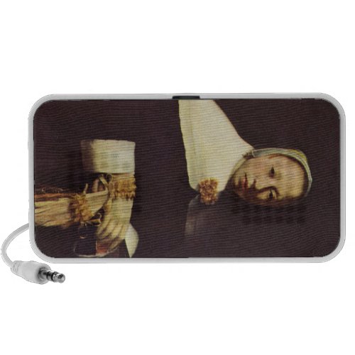 Women's portrait by Johannes Vermeer Mini Speakers