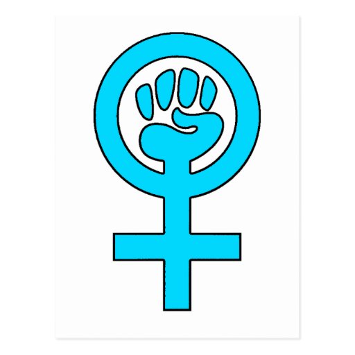 Womens Power Feminist Symbol Postcard Zazzle