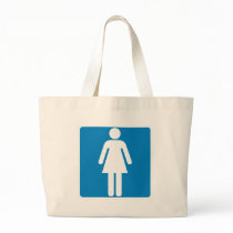 Women's Restroom Highway Sign Canvas Bag