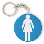 Women's Restroom Highway Sign keychains