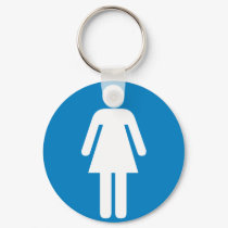 Women's Restroom Highway Sign keychains