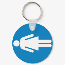 Women's Restroom Highway Sign keychains