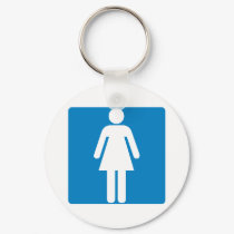Women's Restroom Highway Sign keychains