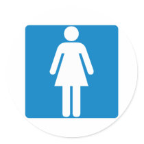 Women's Restroom Highway Sign stickers by wesleyowns Women's Restroom Highway Sign stickers