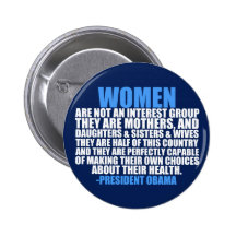 Women's Rights Obama Quote Buttons