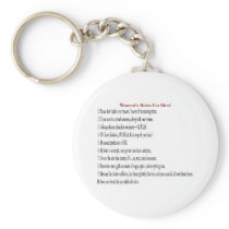 Womens Rules For Men Keychains
