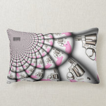 Women's "shall not be infringed" pink gun throw pillow