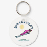 Womens Ski Jumping Keychains