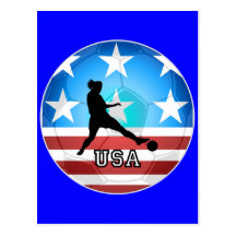 womens soccer post card